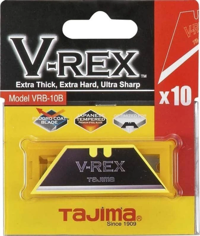 Tajima V-Rex trapecinės geležtės, 10vnt, dispenceryje