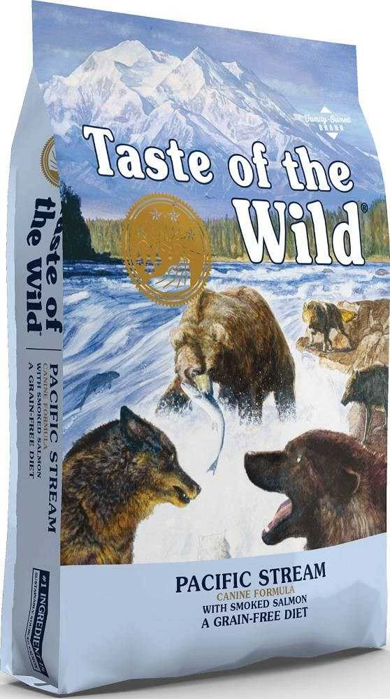Taste of the Wild Pacific Stream sausas begrūdis šunų maistas su lašiša, 5,6kg
