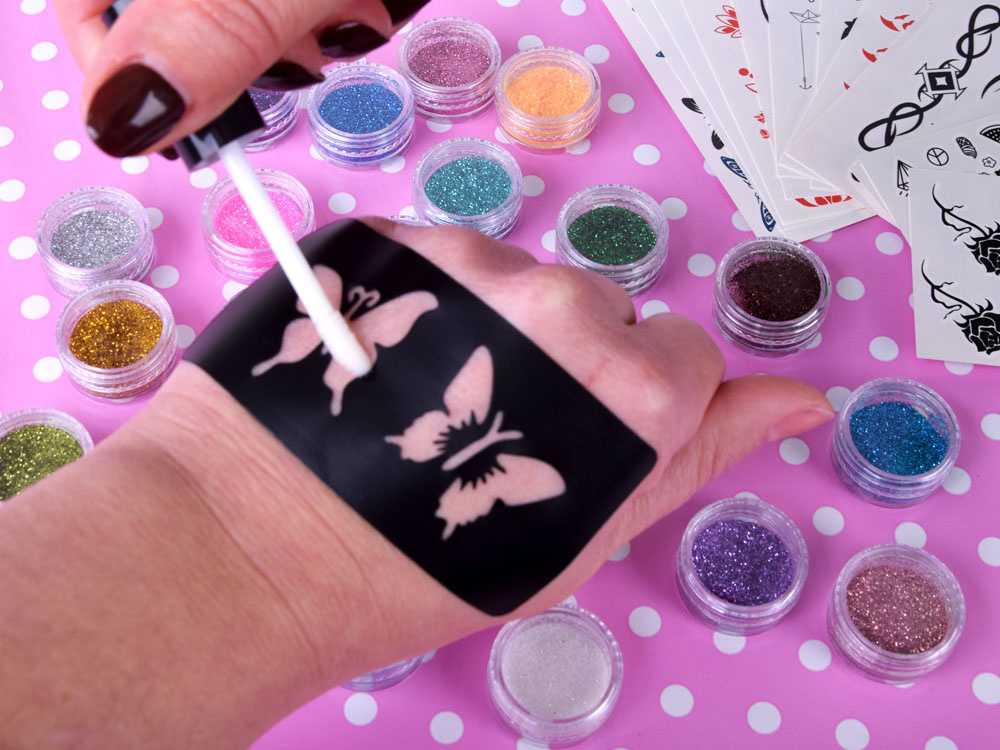 Jokomisiada Tatuiruotės vaikams Glitter Big Set