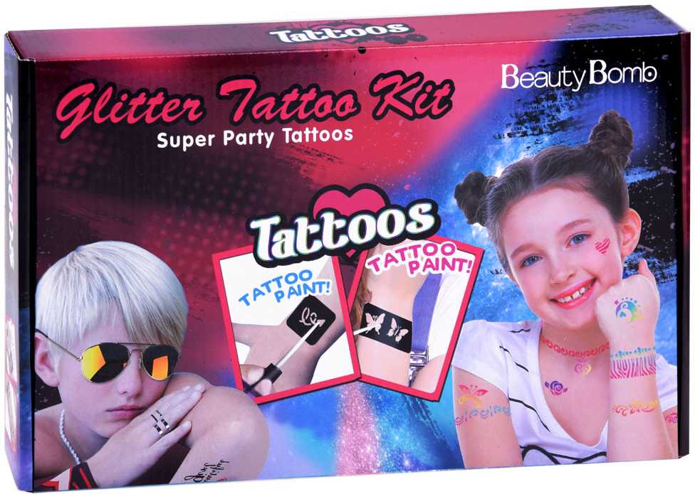 Jokomisiada Tatuiruotės vaikams Glitter Big Set