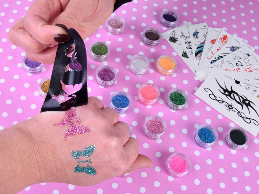 Jokomisiada Tatuiruotės vaikams Glitter Big Set