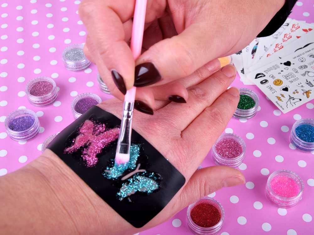 Jokomisiada Tatuiruotės vaikams Glitter Big Set