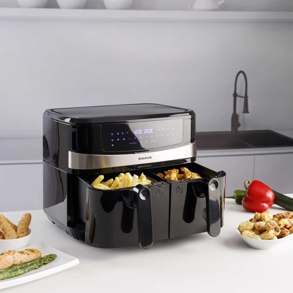 Karšto oro gruzdintuvė - Taurus Air Fry Digital Duo AF2600D 9L Juoda