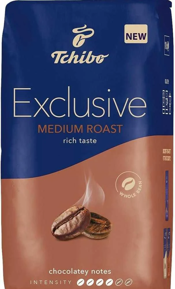 TCHIBO EXCLUSIVE MEDIUM ROAST kavos pupelės 1000G