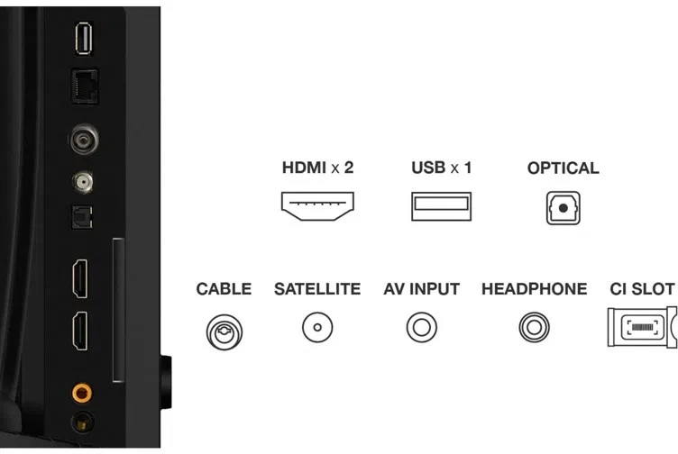 TCL 32V4C TV 81.3 cm (32") HD Smart TV Wi-Fi Juodas