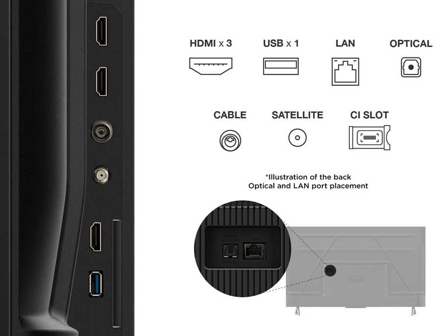 Televizorius TCL LED 4K TV | 43V6C | 43 | Smart TV | Google TV | UHD | Juodas
