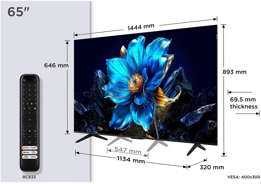Televizorius TCL 65P7K QLED
