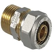 Tdm_Brass Užveržiamas antgalis 1030, 1" x 32 mm, išorinis sriegis