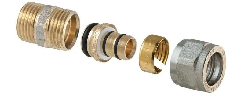 Tdm_Brass Išardom. srieginis antgalis 1430, 1/2″ x 18 mm išor. sriegis