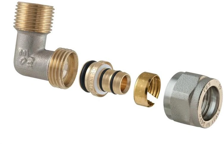 Tdm Brass Tdm_Brass Dviguba išardomoji alkūnė 1475, 20 mm x 1/2″, išor. sriegis
