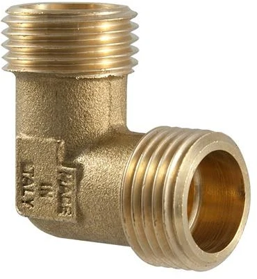 Tdm_Brass Alkūnė 212l, TDM Brass, 3/4″, 90°, išoriniai sriegiai