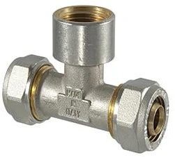 Tdm Brass Užveržiamas trišakis 1055, 3/4" x 20 mm, vidinis sriegis