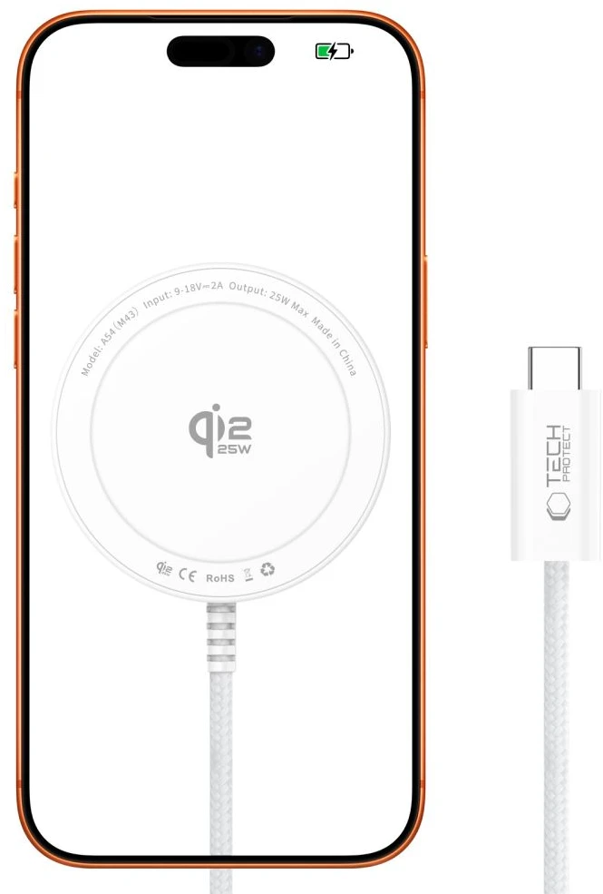 Tech-Protect A54 MagSafe 25W QI2.2 Wireless Charger - Baltas
