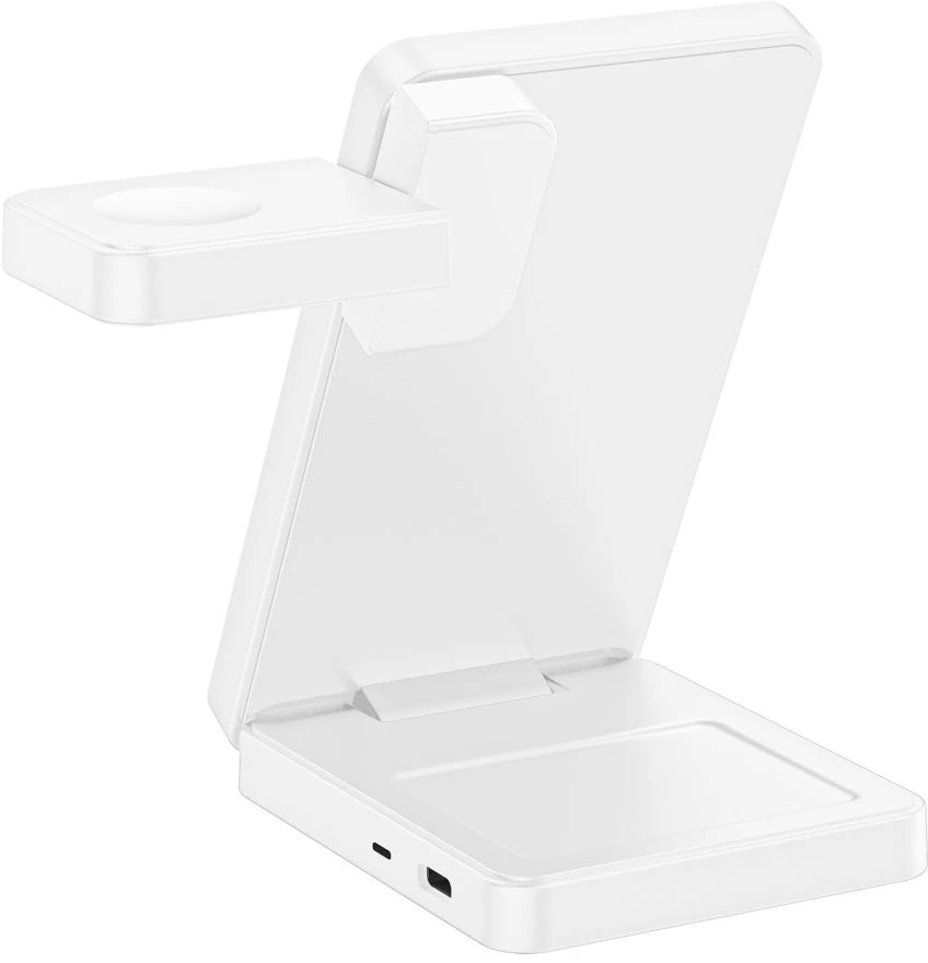 Tech-Protect A56 3IN1 MAGNETINIS MagSafe BELAIDIS ĮKROVIKLIS 25W QI2.2 Baltas