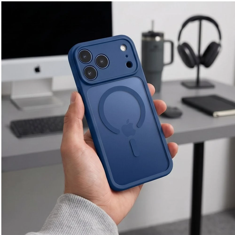 Dėklas Tech-Protect BasicMag MagSafe Case for iPhone 17 Pro Max / 18 Pro Max - Matte Dark Mėlyna