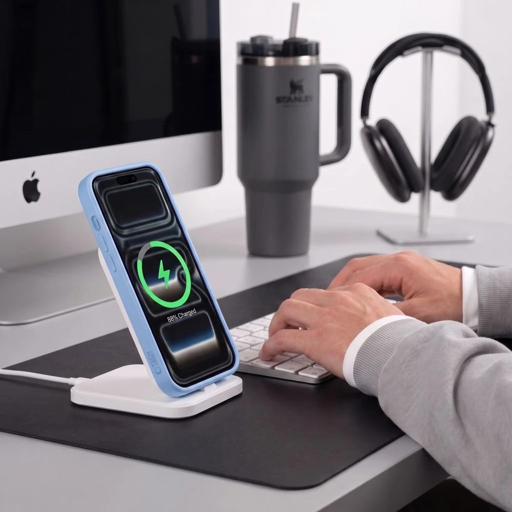 Tech-Protect BasicMag MagSafe dėklas, skirtas iPhone 17 Pro / 18 Pro – šviesiai mėlynas matinis