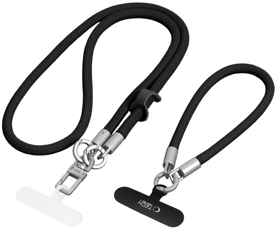 Tech-Protect C10S ROPE CROSSBODY & WRIST juodos spalvos/TITANO