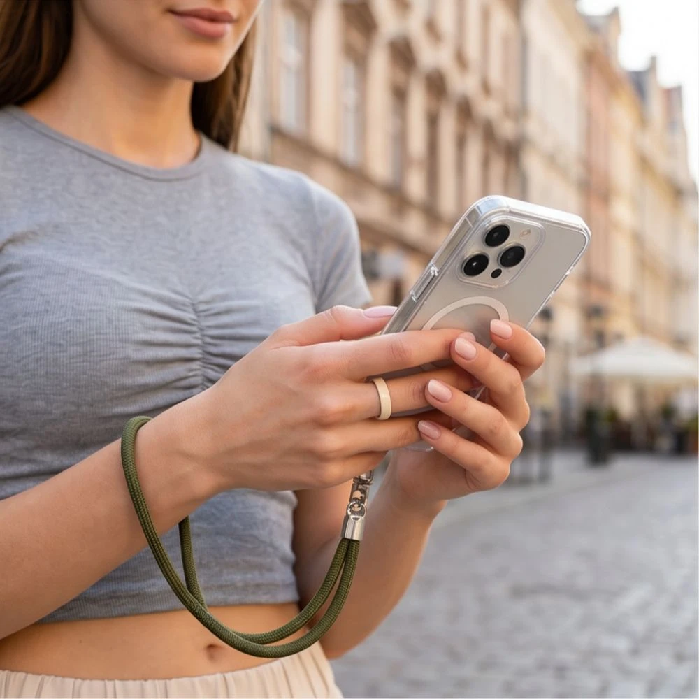 Tech-Protect C10S ROPE CROSSBODY & WRIST ALYVŲ ŽALUMO/TITANO SPALVOS