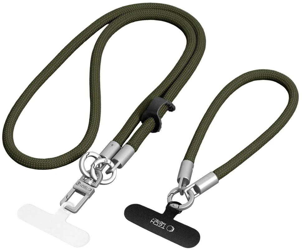 Tech-Protect C10S ROPE CROSSBODY & WRIST ALYVŲ ŽALUMO/TITANO SPALVOS