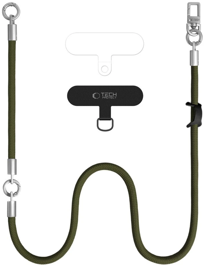 Tech-Protect C10S ROPE CROSSBODY & WRIST ALYVŲ ŽALUMO/TITANO SPALVOS