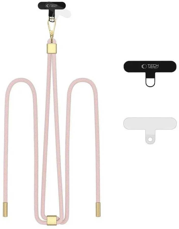 Tech-Protect C2S Rope Crossbody Strap Leash - Rožinė