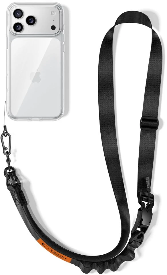 TECH-PROTECT C9S ROPE CROSSBODY JUODA/ORANŽINĖ