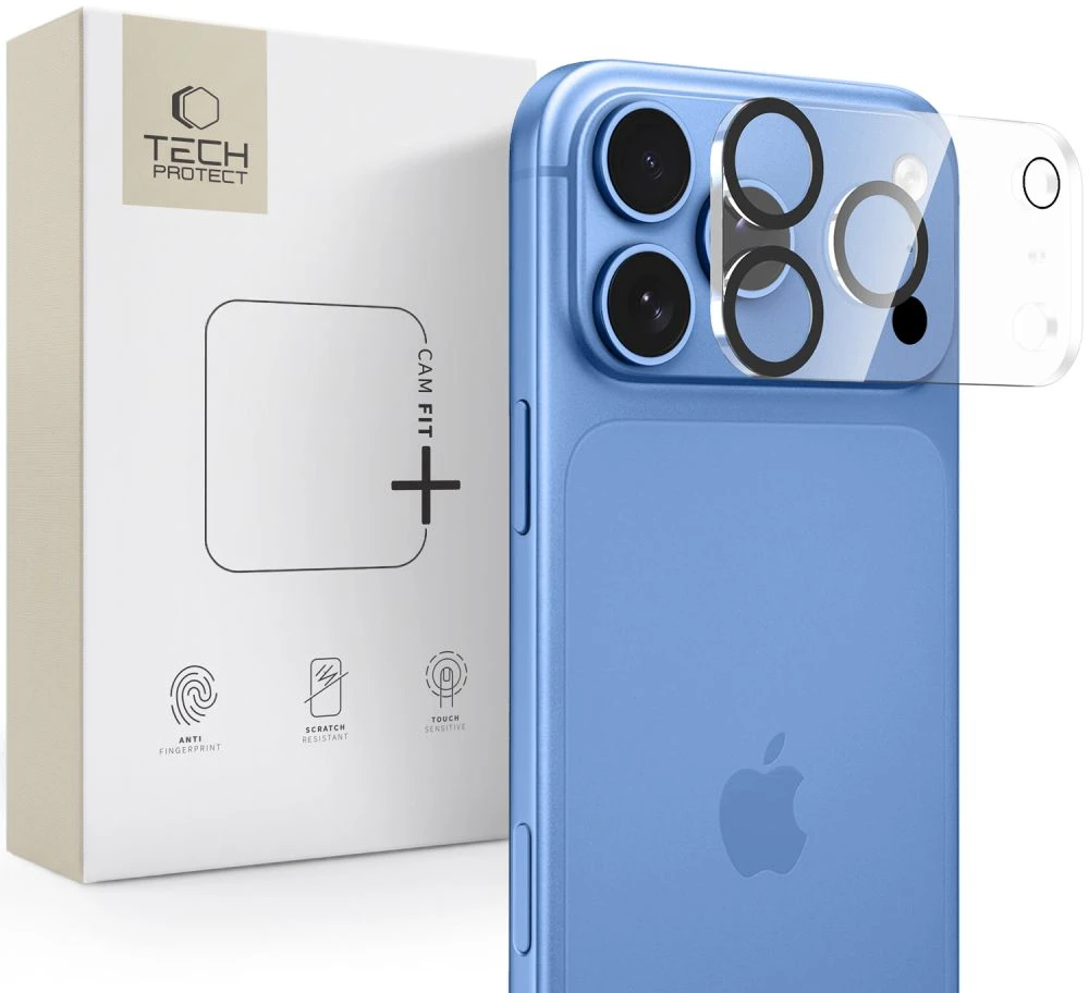 Tech-Protect Cam Fit+ Camera Cover for iPhone 18 Pro - Clear