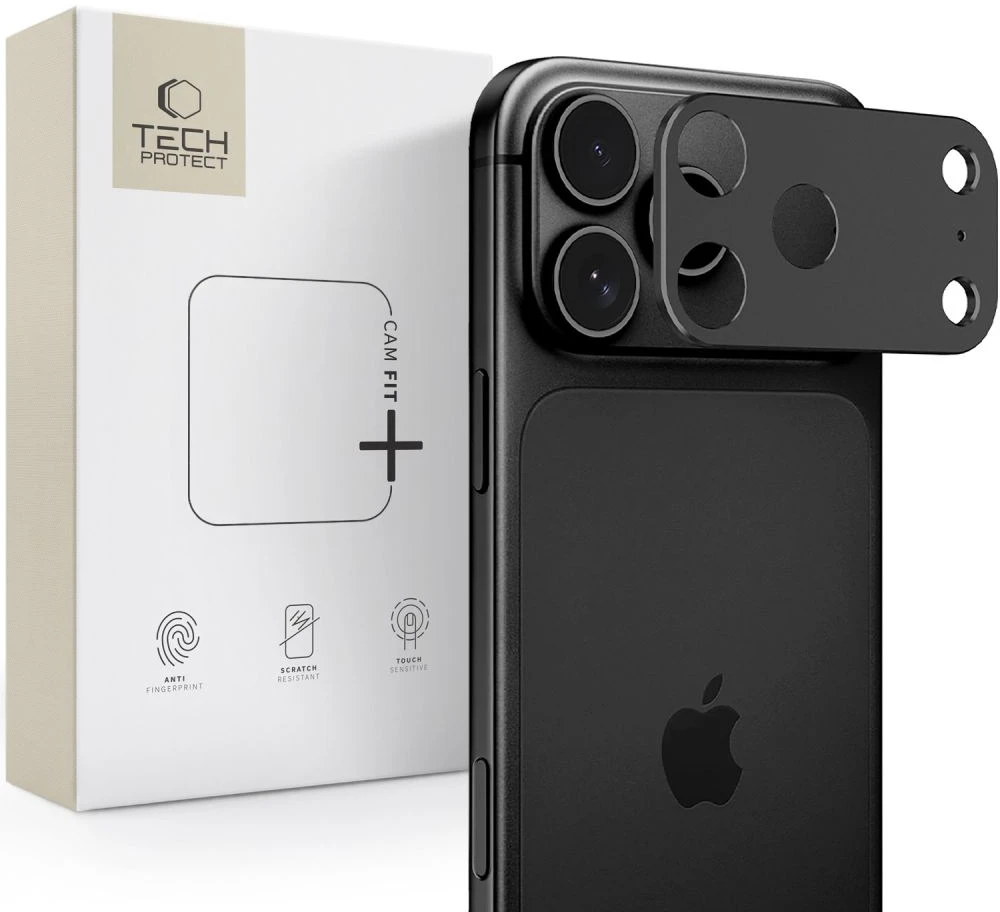 Tech-Protect Camalloy Fit+ Camera Cover for iPhone 18 Pro - Juodas