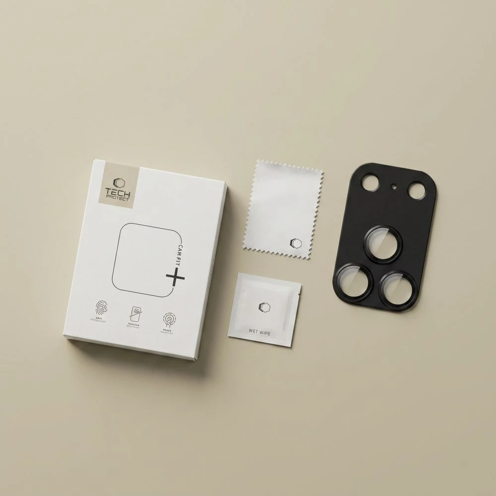 Tech-Protect Camfull Fit+ Camera Cover for iPhone 18 Pro - Juodas