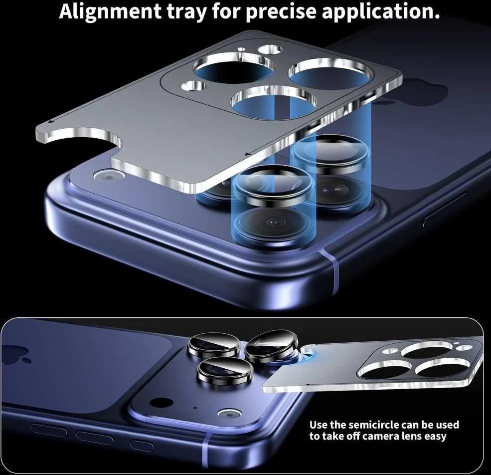 Tech-Protect Camring Fit+ kameros apsauga skirta Apple iPhone 14 Pro / Max / 15 Pro / Max / 16 Pro / Max / 17 Pro / Max – juodos spalvos