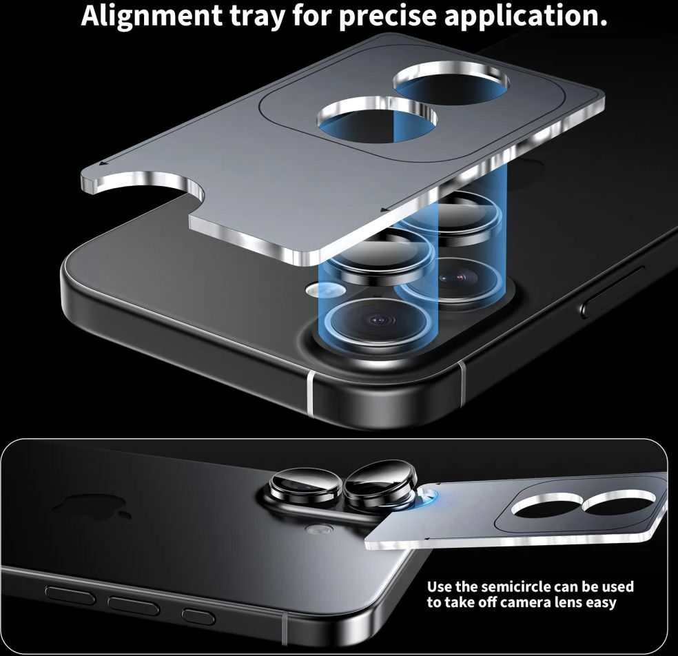„Tech-Protect Camring Fit+“ kameros dėklas, skirtas „iPhone 17“ – skaidrus