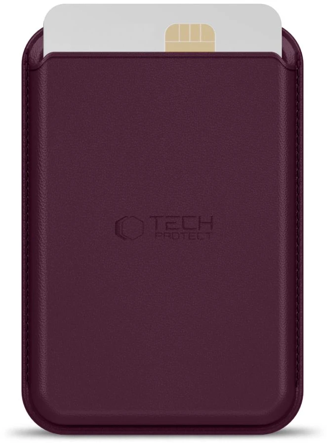Dėklas Tech-Protect CH01 MagWallet MagSafe Magnetic Wallet for phone - burgundy