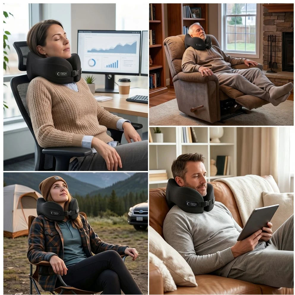 TECH-PROTECT COMFORTREST KELIONINĖ KAKLO PAGALVĖ JUODA