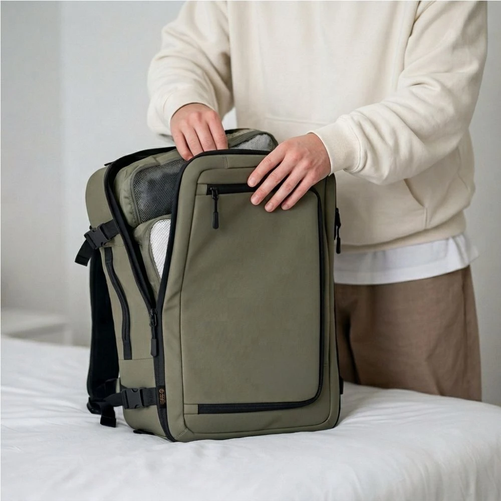 Tech-Protect Defender S50 Backpack for Ryanair & Wizzar, 20L Nešiojamas kompiuteris - Olive