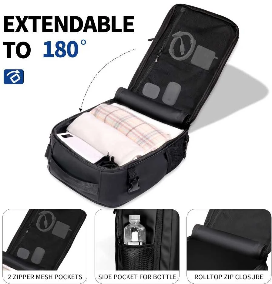 Tech-Protect Defender S50 Backpack for Ryanair & Wizzar, 20L Nešiojamas kompiuteris - Juodas