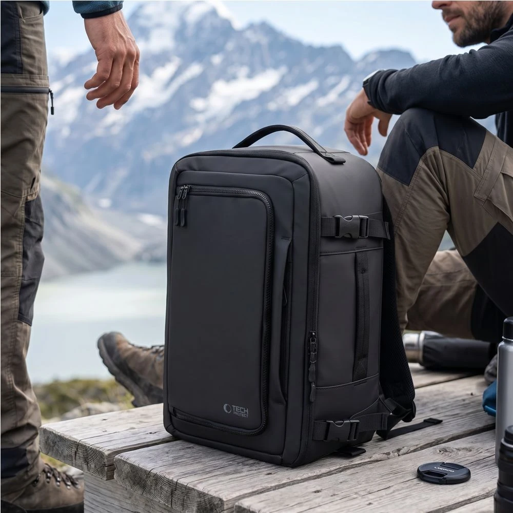 Tech-Protect Defender S50 Backpack for Ryanair & Wizzar, 20L Nešiojamas kompiuteris - Juodas