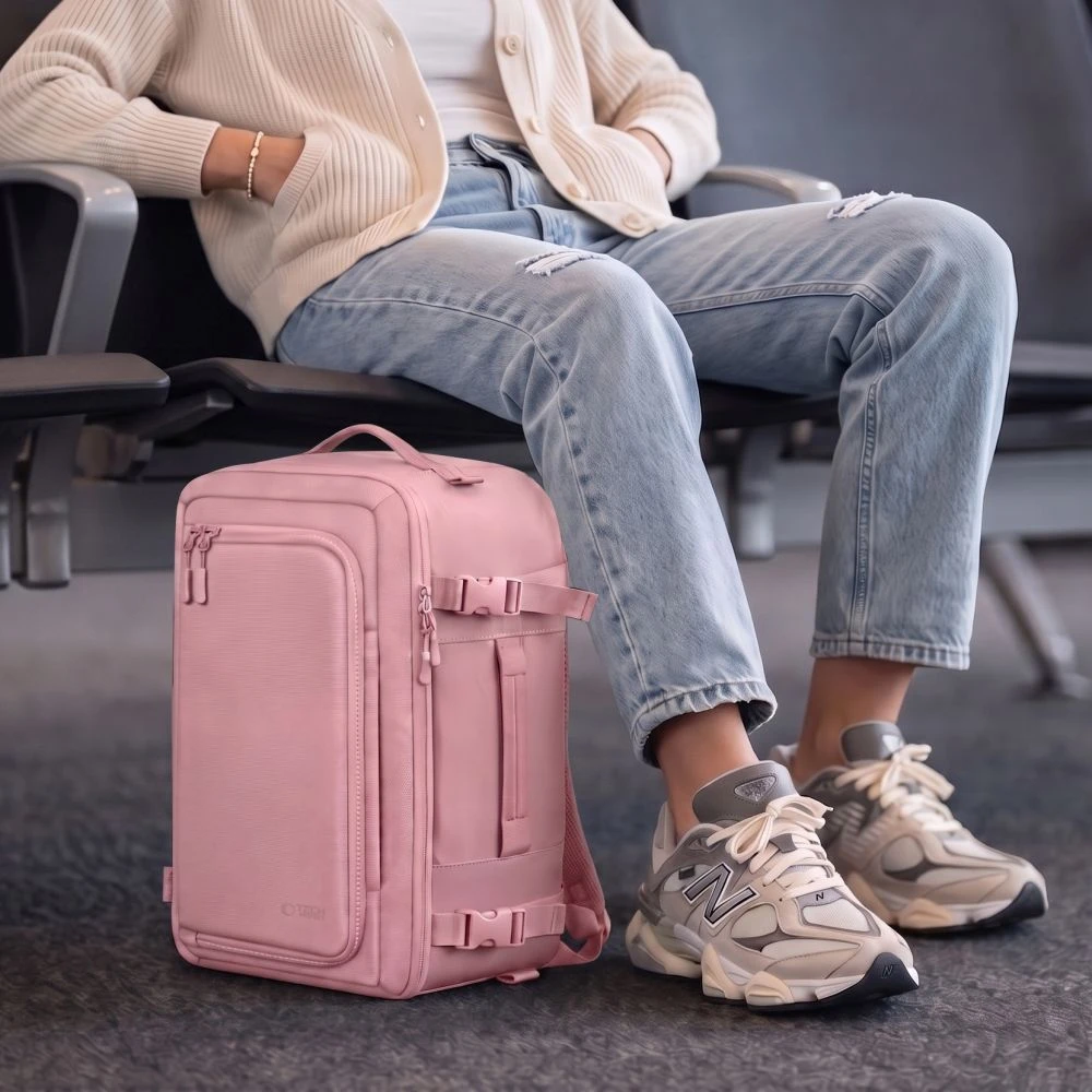 Tech-Protect Defender S50 Backpack for Ryanair & Wizzar, 20L Nešiojamas kompiuteris - Rožinė