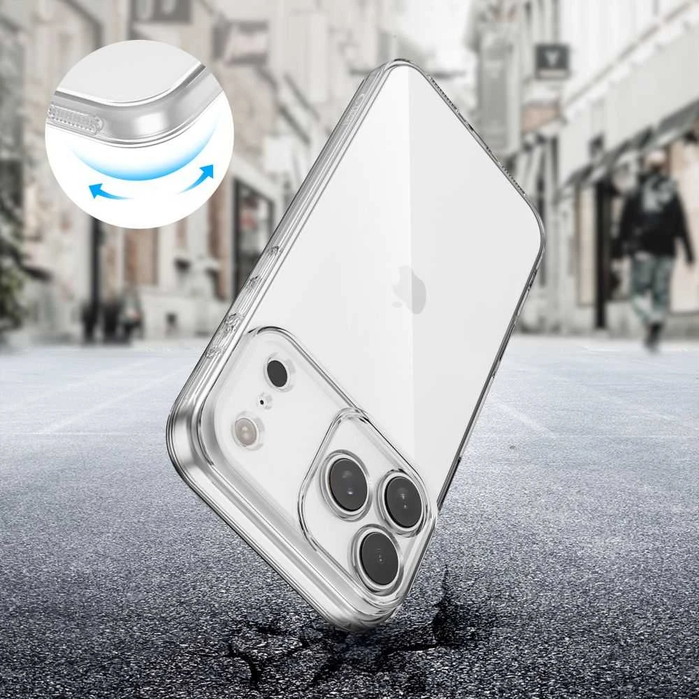 „Tech-Protect FlexAir“ dėklas, skirtas „iPhone 17 Pro Max“ – skaidrus