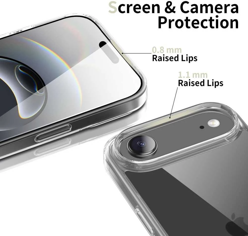 „Tech-Protect FlexAir“ hibridinis dėklas, skirtas „iPhone 17 Air“ – skaidrus