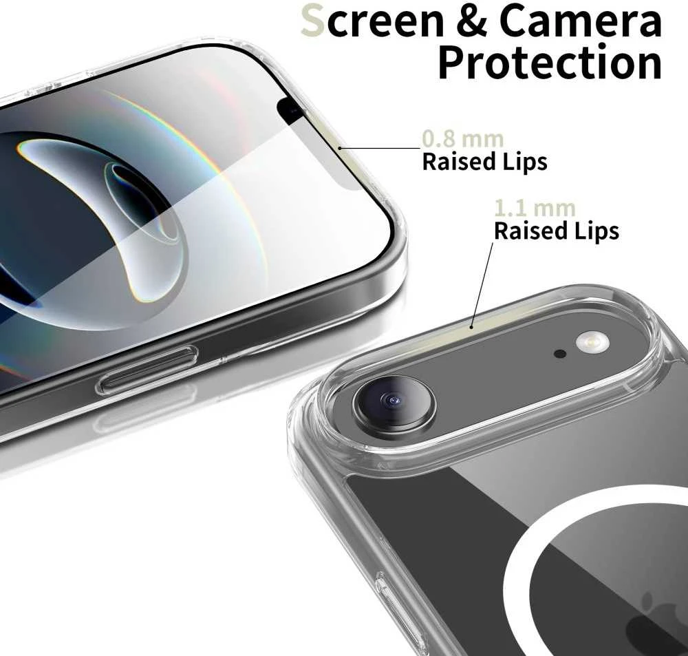 „Tech-Protect FlexAir Hybrid MagSafe“ dėklas, skirtas „iPhone 17 Air“ – skaidrus