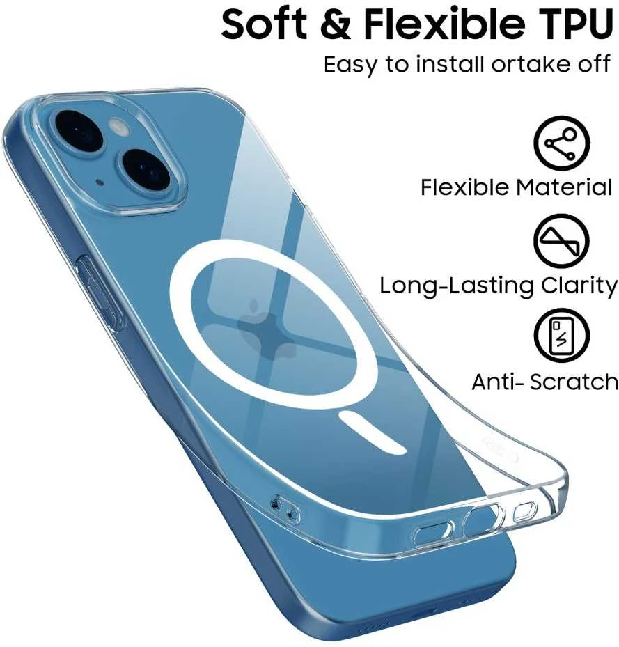 Apple iPhone 13 Mini Tech-Protect FlexAir MagSafe Clear dėklas telefonui skaidrus