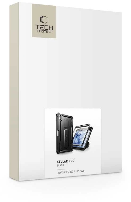 Tech-Protect Kevlar Pro Apple iPad 10.9” 10 / 2022 / 11” 11 / 2025 – dėklas planšetiniam kompiuteriui juodos spalvos