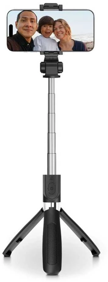 Tech-Protect L01S Bluetooth Selfie Stick with Tripod iki 70cm - Juodas