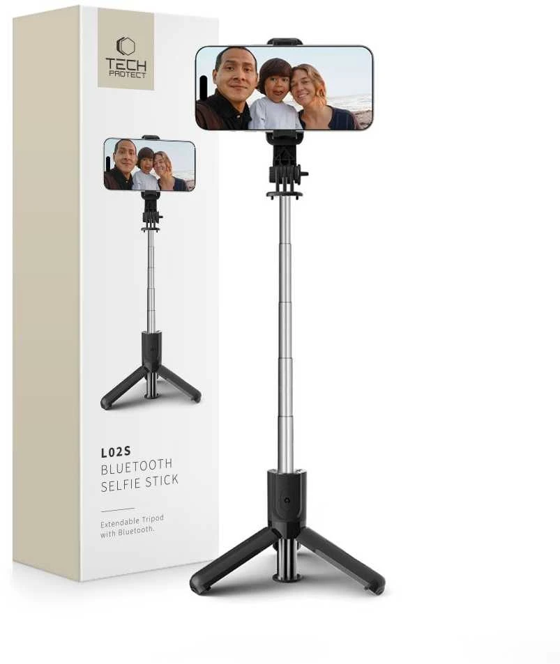 Selfie Stick / Tripod Bluetooth Multifunction Photo Stick Tech-Protect L02S juodos spalvos