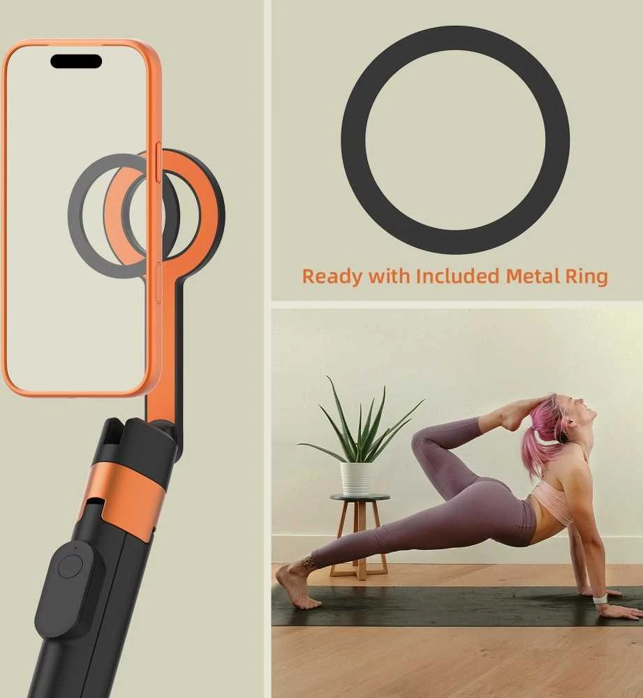 Tech-Protect L10S Bluetooth Selfie Stick Tripod - Juodas and Oranžinis