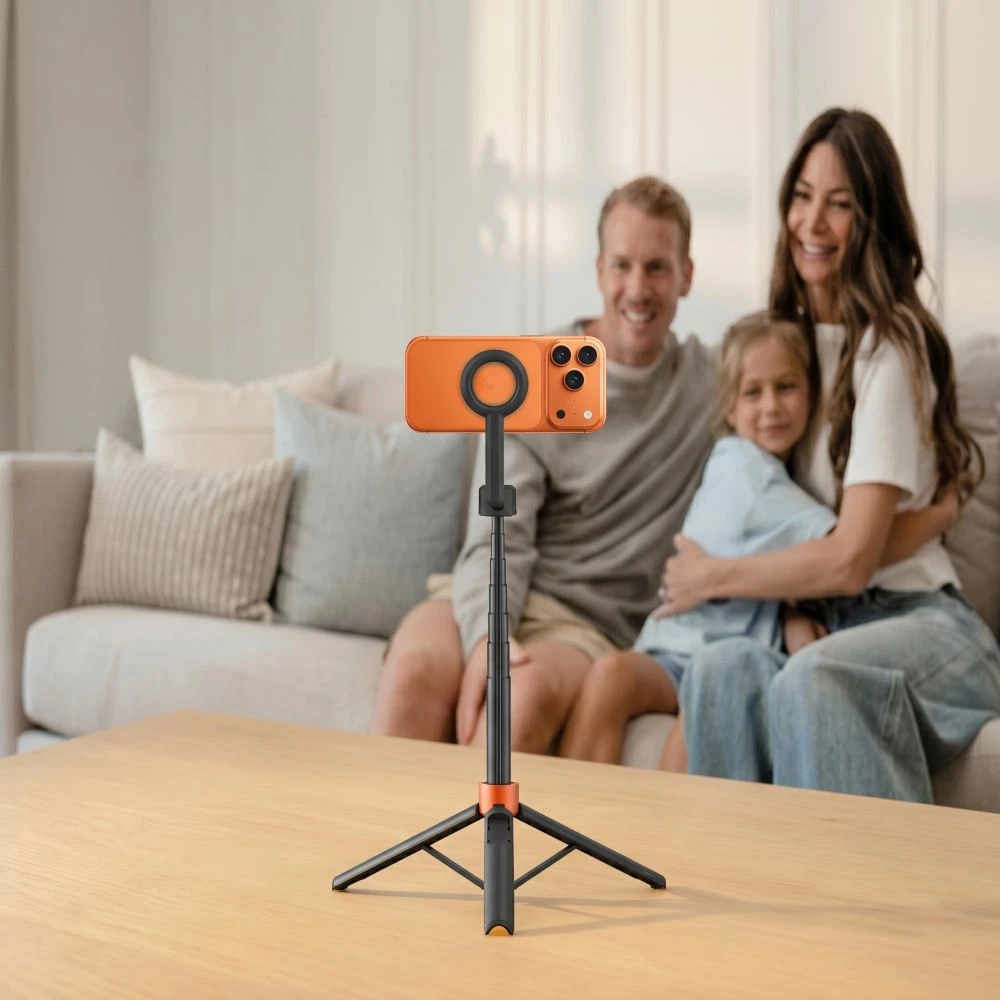 Tech-Protect L10S Bluetooth Selfie Stick Tripod - Juodas and Oranžinis