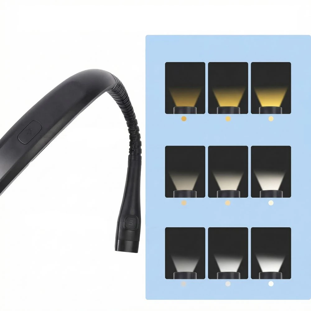 Tech-Protect LL200 kaklo skaitymo lempa juodos spalvos