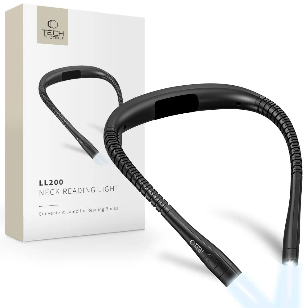 Tech-Protect LL200 kaklo skaitymo lempa juodos spalvos