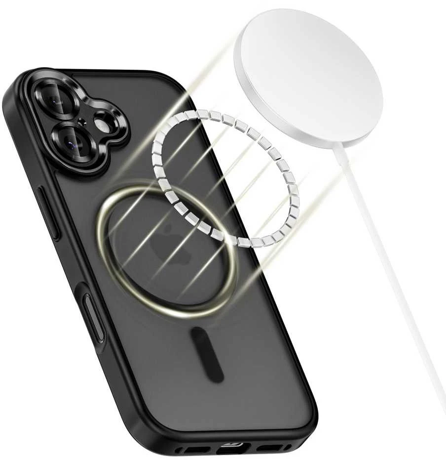 Tech-Protect MagCam MagSafe dėklas skirtas Apple iPhone 17 – matinis juodos spalvos