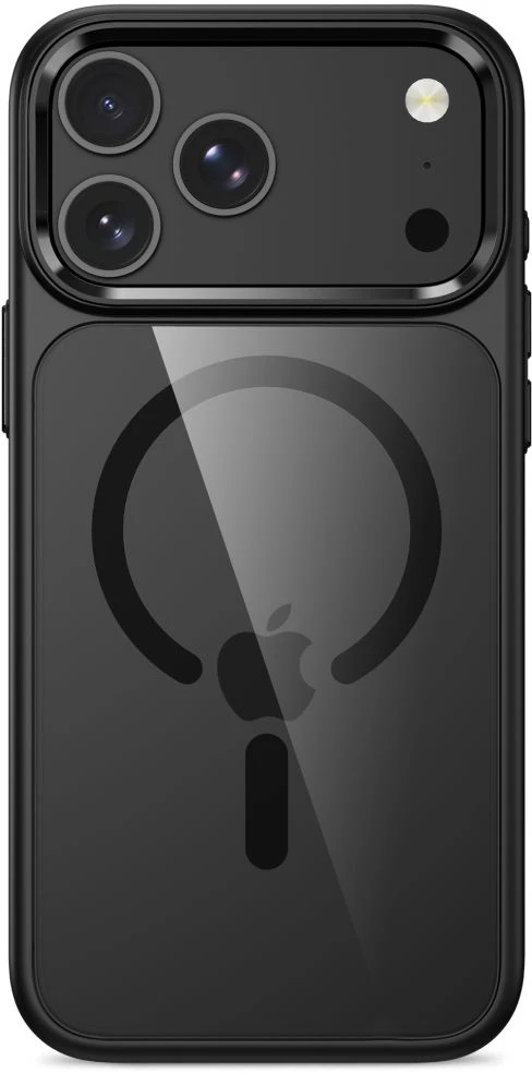 Dėklas Tech-Protect Magmat Magsafe CC Case for iPhone 17 Pro Max / 18 Pro Max - Skaidrus, juodas